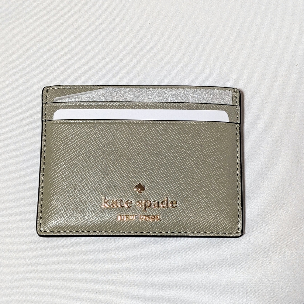 Kate Spade New York Saffiano Leather Slim Card Holder Wallet NWT